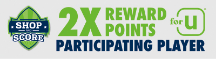 2X reward points banner